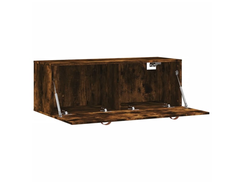  Armoire murale salon chêne fumé 100x36,5x35cm bois d'ingénierie shl4008  - Conforama D