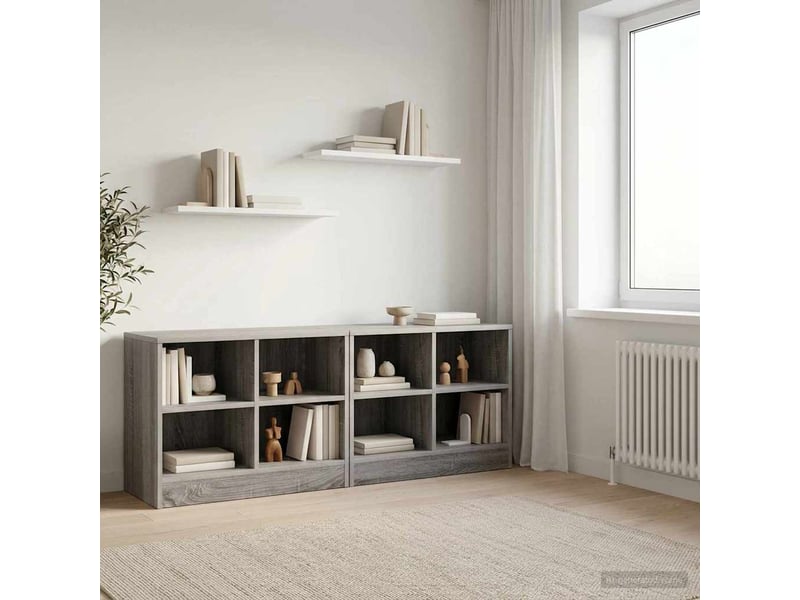  Armoire de lit 2 pièces sonoma gris 66x33x48 cm  - Conforama B