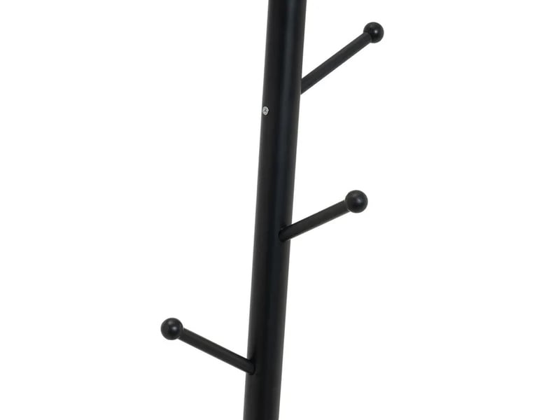  Portemanteau sur pieds en métal noir avec 8 armes pour entrée &amp; chambre – longueur 37 x profondeur 37 x hauteur 175 cm  - Conforama D