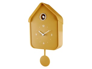 Horloge coucou 20.6x39cm jaune