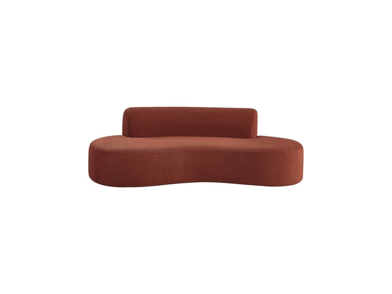  Canapé compressé virgule organique 3 places tissu chenille brique - curv  - Conforama B