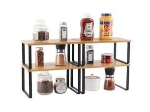 Lot de 4 étagères de rangement en métal pour placard de cuisine