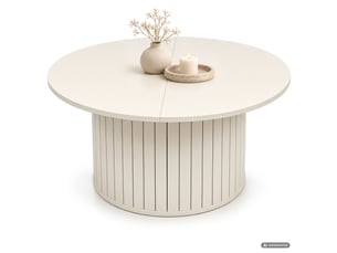 Table basse rond(e) coloris beige AKORD NUBO - 80 cmx80 cm