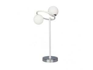 Lampe à poser fabrilamp la habana g9 coloris blanc chromé 50 x 21 x 23 cm