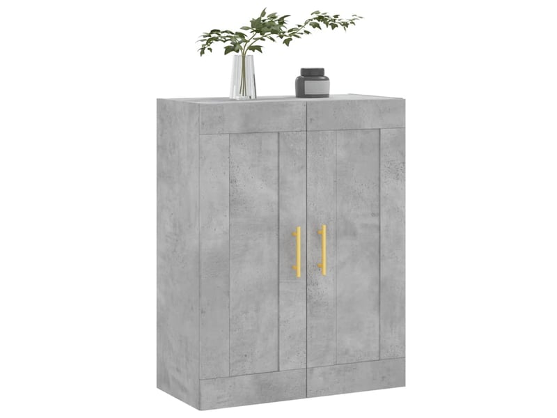  Armoire murale gris béton 69,5x34x90 cm bois d'ingénierie  - Conforama D