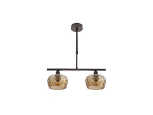 Fabrilamp estela, lampe, moderne, 2 x e14, marron, 45-57 x 41 x 13 cm