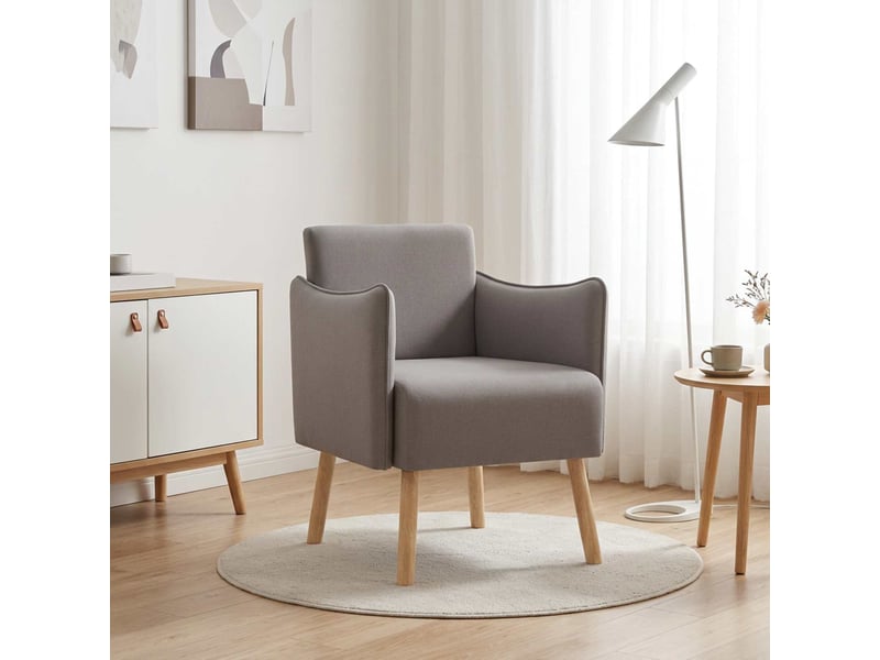 Vidaxl chaise d'appoint taupe tissu - Conforama B