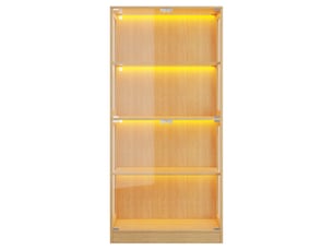 Vitrine coloris naturel 4 étagère(s) KORFEE - 47.85 cmx80 cm