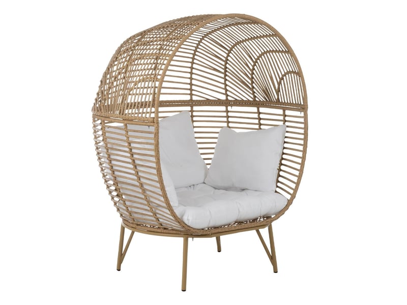  Fauteuil design ovale aciera 148cm naturel  - Conforama A