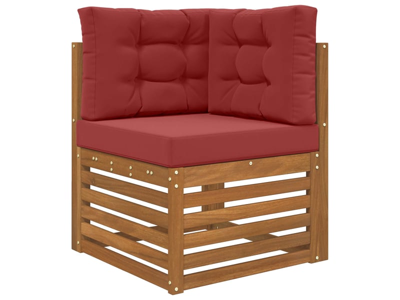  Coussin de canapé d'extérieur, coussin de chaise polyester bordeaux 60 x 60 cm cf54047  - Conforama C