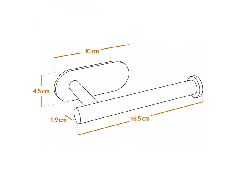  Porte papier wc adhésif mural pour salle de bain ou toilettes, sans perçage - acier inoxydable - chrome  - Conforama B