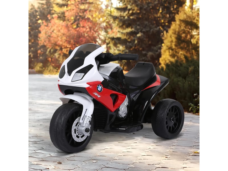  Moto électrique bmw s1000rr 6v pour enfants avec phare, musique, vitesse de 2,5 kmh, rouge. Convient aux enfants de 18 à 36 mois.  - Conforama D