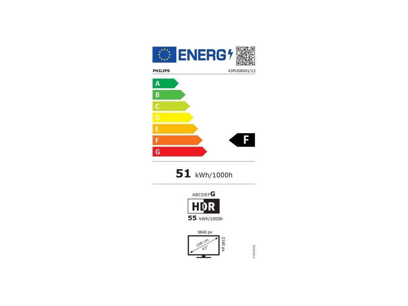  Téléviseur led 43 pouces 4k uhd smart avec ambilight, wi-fi, hdr10+ et 3 hdmi 2.0 AADKD18945 - Conforama D