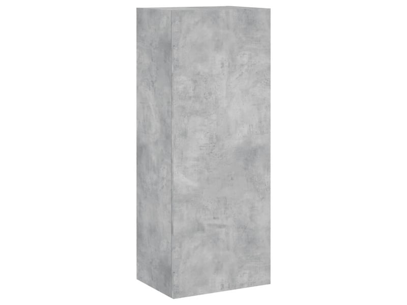  Meuble tv - banc tv - meuble de rangement mural gris béton 40,5x30x102 cm bois d'ingénierie  - Conforama A