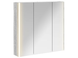 Armoire miroir salle de bain, meuble de rangement gris sonoma 73.5x15.5x70 cm