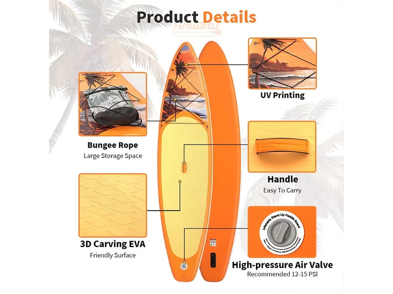  Planche de SUP Funwater SUPFW54A - 350x83x15cm 180kg  - Conforama D