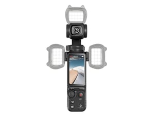 Lampe vidéo led magnétique pour dji osmo pocket 3 – mini éclairage d'appoint rechargeable 3 modes de couleur et 3 niveaux de luminosité pour vlog et photo – blanc et noir