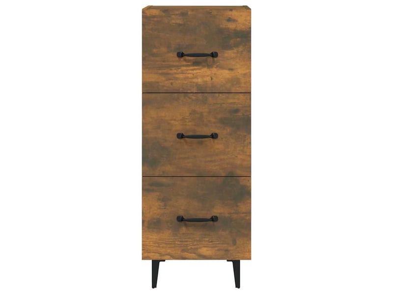  Buffet - bahut - meuble de rangement chêne fumé 34,5x34x90 cm bois d'ingénierie  - Conforama E