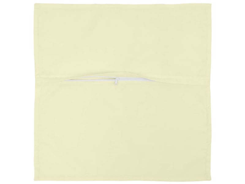  Lot de 12 housses de coussin houten crème 45 x 45 cm polyester cf49004  - Conforama D