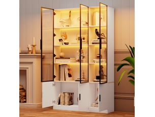 Vitrine coloris blanc <strong>DESMIU</strong> <strong></strong> - 120 cmx200 cm