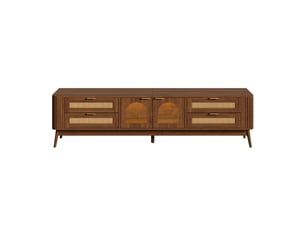 Meuble tv coloris bois foncé 180 cm <strong>BIQZUYA</strong> <strong></strong>