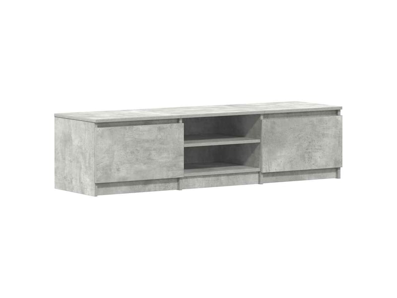  Meuble tv - banc tv - meuble de rangement gris béton 140x40x35,5 cm bois d'ingénierie  - Conforama A