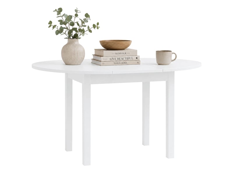  Table extensible liriteda, 6 places, 100x80x76h cm blanc Liriteda - Conforama A