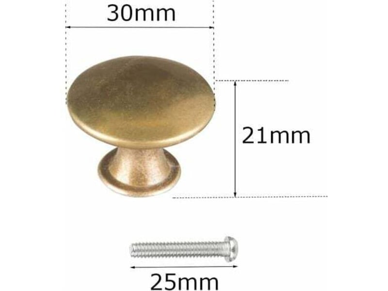  Enowelir bouton de porte laiton 20 pièces vintage laiton poignées boutons de meuble boutons porte de tiroir poignée de meuble bouton  - Conforama B