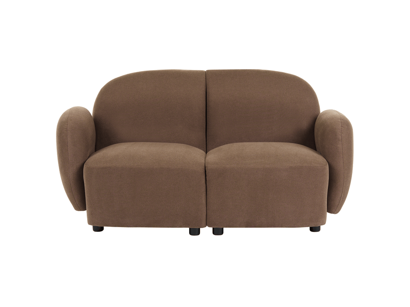  Ensemble de salon 3 places jule tissu marron  - Conforama D