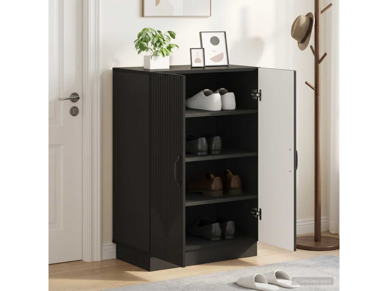  Meuble à chaussures, armoire à chaussures hoorn 59,5x39,5x87 cm noir  - Conforama B