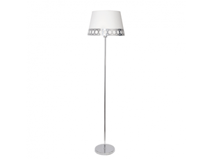 Lampadaire fabrilamp dalia e27 coloris blanc argenté 165 x 40 x 40 cm