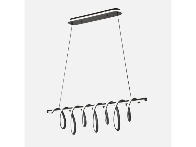  Fabrilamp premium, suspension, moderne, led, 157 w, 13884 lm, 3000-4000-6000 k, noir, 55-119.5 x 90 x 26 cm 250292009 - Conforama C