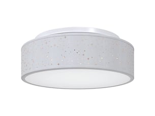 Lampe de plafond, plafonnier gris 38x38x13,5 cm tissu shl64591