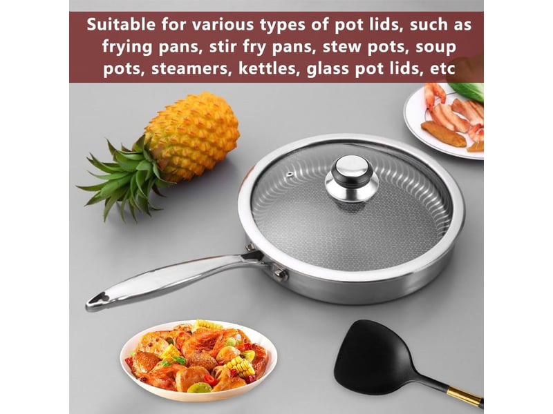  10 pièces bouton de couvercle, poignée de couvercle de pot, acier inoxydable poignée casserole, couvercles de cuisine universelle pour casseroles none - Conforama C