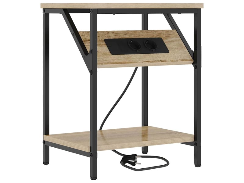  Table de chevet, table de nuit chêne sonoma 38 x 30 x 48 cm  - Conforama A