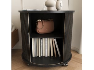 Table de chevet 60x60x60 cm avec station de charge noir
