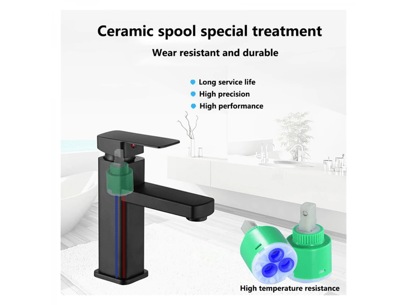  Robinet de lavabo chromé - mélangeur eau froide en acier inoxydable,design moderne pour salle de bains,installation facile et durable  - Conforama D