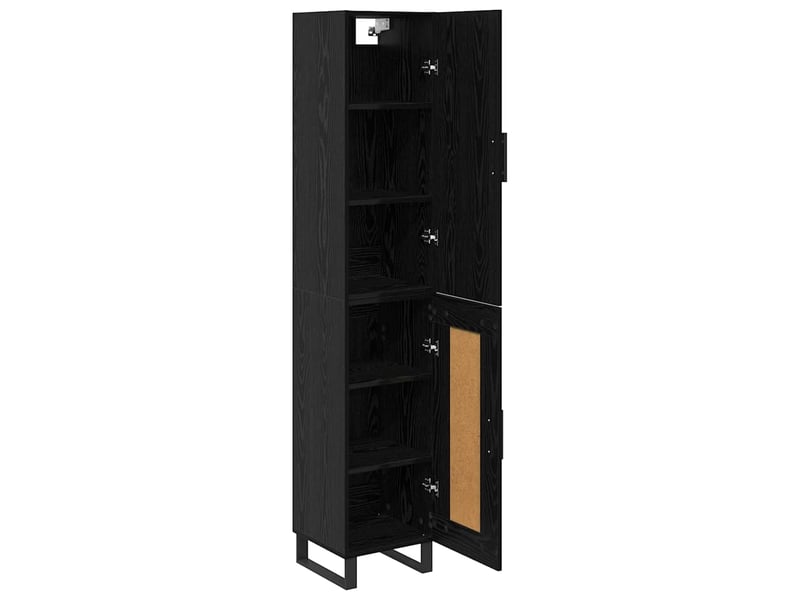  Buffet - haut armoire chêne noir 34,5 x 34 x 180 cm bois d'ingénierie  - Conforama E