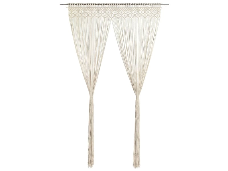  Rideau en macramé, rideau de porte 140x240 cm coton cf43855  - Conforama B