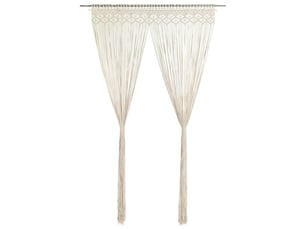 Rideau en macramé, rideau de porte 140x240 cm coton cf43855