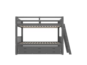 Lit superposé 90x200 cm <strong>ZOVIRA</strong> <strong></strong> coloris gris