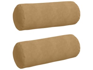 Lot de 2 coussins d'accent, coussins décoratifs, coussins lombaires marron ø 25 x 70 cm cf56744