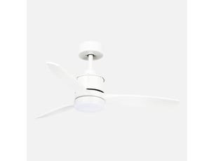 Ventilateur de plafond fabrilamp barrax dc blanc 3 pales 106 cm 6 vitesses led 18 w télécommande