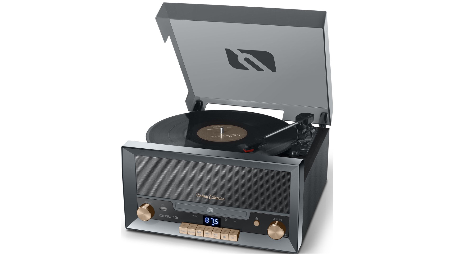 PLATINE VINYLE MUSE MT-110 GS COLORIS NOIR Noir Conforama
