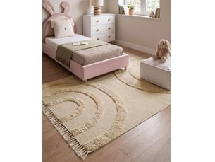 Tapis enfant nako beige 160 x 230 cm coton