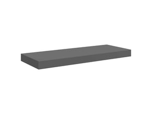 Étagère flottante, étagère murale gris brillant 60x23,5x3,8 cm mdf cf42314