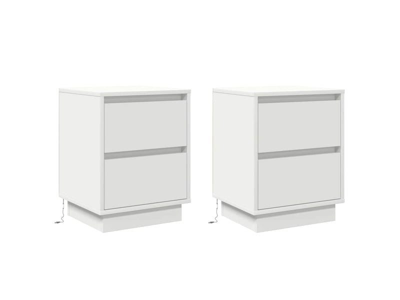 Table de chevet avec tiroir 2 pièces blanc 39 x 34,5 x 50 cm - Conforama A