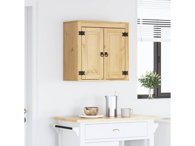  Meuble de cuisine - armoire ski brun miel 60 x 32 x 60 cm pin massif  - Conforama D