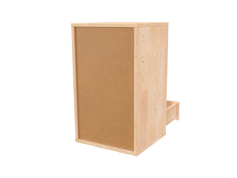  Caisson à tiroirs 5 en bois massif, brut (sans vernis) BLOC5T-B - Conforama E