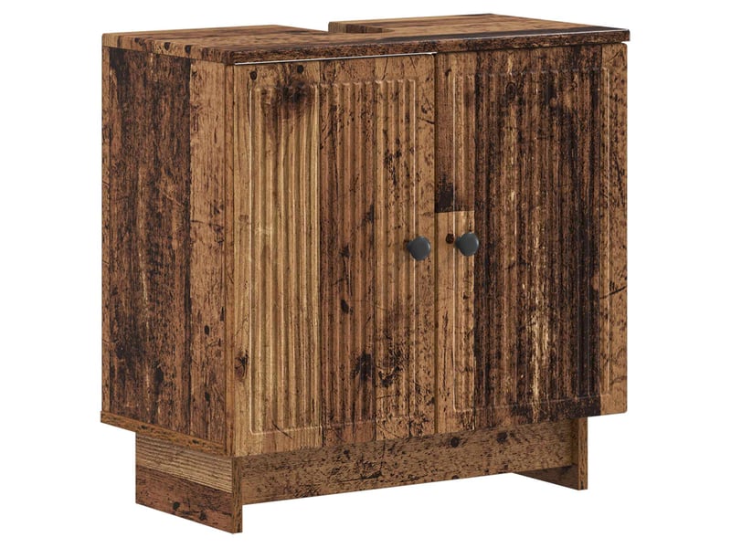  Ensemble de meuble de salle de bain 3 pièces ede bois ancien cf63408  - Conforama D